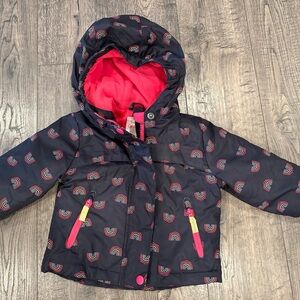 Cat & Jack Toddler Winter Coat with Rainbows 🌈